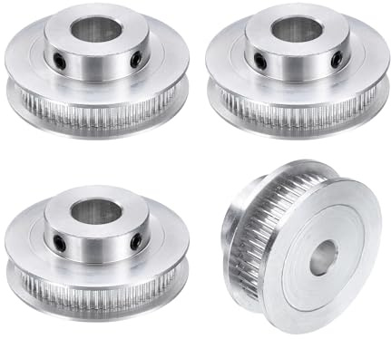QUARKZMAN 4 Stück GT-2 60T Umlenkrolle 12mm Bohrung Aluminium | Zahnriemenscheibe 60 Zähne, Passend Für 6mm Breite Zahnriemen, Für 3D-Drucker