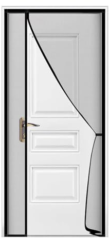 Zanzariera magnetica for porta, su misura, con chiusura automatica, for insetti e mosche, invisibile, for cucina soggiorno per porta del balcone(Black Width 130cm,Height 260cm)
