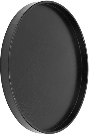 ZDETGU Plateau de Service Rond en Bois, Conception Antidérapante Robuste pour café, thé et Collations, Plateau en Bois pour Utilisation au Restaurant, Noir 30cm (30cm)