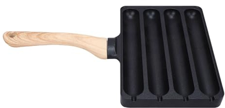 Padella per Salsicce in Lega di Alluminio, Padella Antiaderente per Hot Dog, per Domestica, per Salsicce Riscaldante Uniforme con Manico per Buongustai