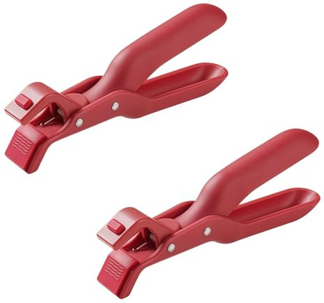 2Pcs Anti Scald Bowl Holder Clip Non-Slip Hot Plate Gripper Heat Resistant Silicone Tongs for Moving Hot Bowls Dishes from Microwave Oven Air Fryer