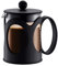 Bodum kenya Kaffeebereiter (French Press System, Permanent Edelstahl-Filter, 0,5 liters) schwarz