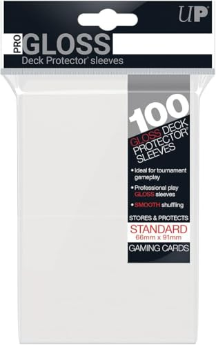 Ultra PRO PRO-Gloss Kartenhüllen Transparent 100 Stück – Standardgröße 66 x 91 mm für Pokémon & Magic Karten – Glänzende Sleeves aus Polypropylen – Säurefrei, PVC-frei, blendfrei, klar