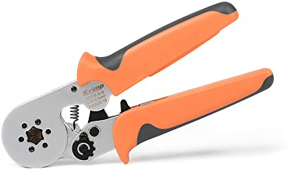 iCrimp Wire Ferrule Crimping Tool, Hexagonal Crimp Profile, Self-adjusting Wire End-sleeves Crimper for AWG23-10 Insulated Terminal & Non-insulated Ferrule