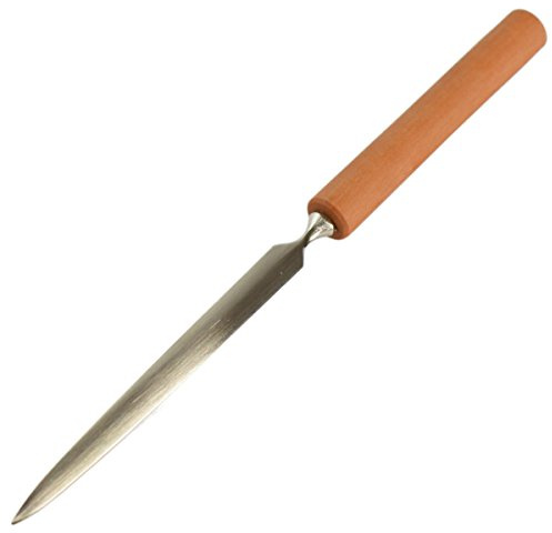 Brieföffner aus Birnenholz mit Stahlklinge - Länge: 18,5 cm - Handarbeit aus Deutschland