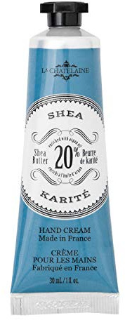 La Chatelaine 20% Shea Butter Hand Cream, Travel Size, Organic Argan Oil, Moisturizing, Nourishing, Extra-Rich Hand Lotion, Made in France, Paraben Free, 1 oz / 30ml (Shea)