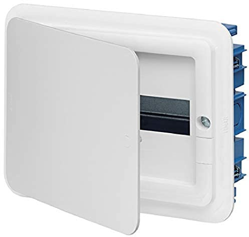 Vimar 0TV53112.B Centralino estetico da incasso IP40, 12 moduli, completo di guida DIN, portello bianco, completo di scatola da incasso per pareti in muratura