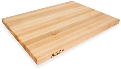 Boos Block Pro Chef Series - Butchers Block Chopping Board - Thick Cutting Board - North American Hard Maple Wood Extra Large Chopping Board - 24 x 18 x 1.5 Inches