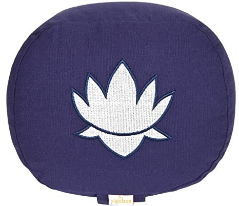 Yogabox Meditationskissen/Yogakissen Lotus oval, dunkelblau