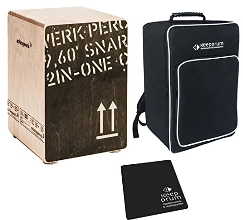 Schlagwerk CP 403 BLK 2in1 Cajon + keepdrum Gig Bag Tasche + Cajon Sitzpad CP-01