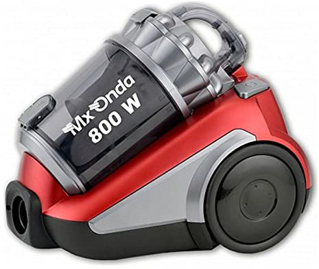 Aspirador de trineo multiciclónico sin bolsa MX-AS2060, 800 W, Filtro HEPA, Depósito de 2,5 L, Rueda delantera con giro 360º, Protector térmico, Cable de 4,5 m