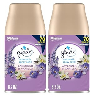 Glade Automatic Spray Refill, Air Freshener for Home and Bathroom, Lavender & Vanilla, 6.2 Oz, 2 Count