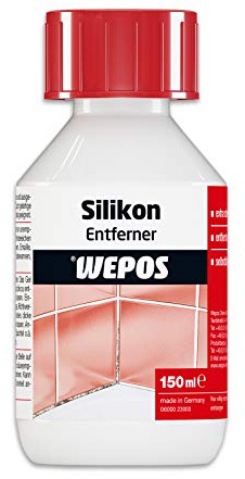 Wepos Silikon Entferner 150ml | entfernt mühelos und selbsttätig frische und ausgehärtete Silikonfugenmassen und Silikon Rückstand | gelartig | aromatischer Geruch