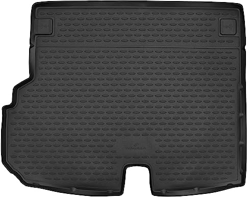 WALSER XTR Kofferraumwanne für Mercedes Benz GLK (X204) mit Einschnitt für Griff 2008-2015, 100% passgenaue Antirutschmatte Auto, Gummimatte Auto, Kofferraum Schutzmatte, Auto Gummimatten