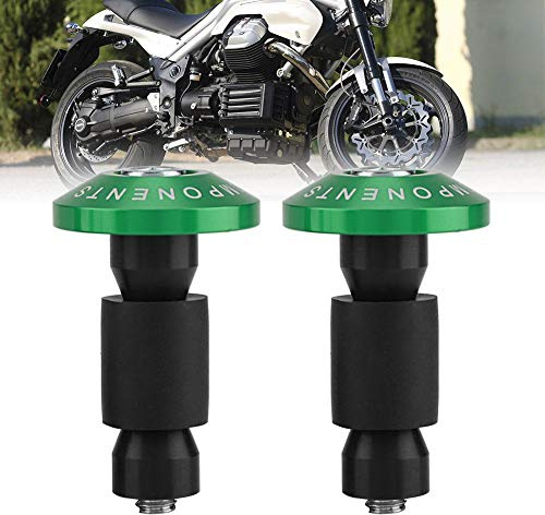 KIMISS Universal 1Pair Motorrad Lenkerende Schiebekappen für die meisten Motorräder mit 22 mm (7/8 Zoll) Durchmesser Lenkern.(Grün)