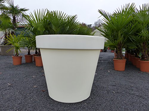 EK gruenwaren jakubik Übertopf Ø 80 cm Pflanztopf Blumentopf Pflanzkübel 'Ecken und Kanten' Kübel - Farben: anthrazit, Weiss, grau XXL groß