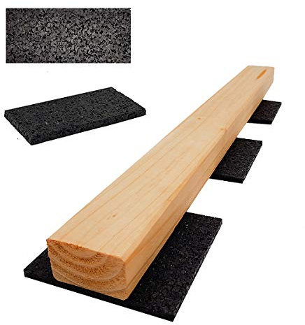 Terrassenpads 100 x 50 mm x 3mm 6mm 8mm 10mm 20mm | Unterleger aus Gummigranulat | Stärke und Menge auswählen (100 x 50 x 3 mm Menge: 150 Stück)
