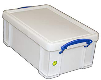 Really Useful Box Plastic Storage Box 9 Litre White Strong