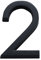 Zayookey 6cm Numero di Casa Moderna Numero Civico di Cassetta Postale di Autoadesivo Porta Numeri Nero Opaco 3D Address House Numbers (Door Number 2)