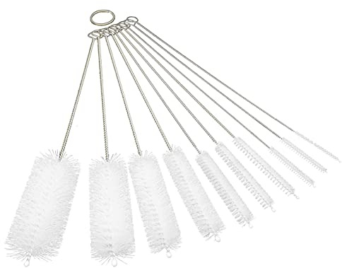 Small Cleaning Bottle Brush Set Tube Brush Nylon Bottle Pipe Cleaner Bottle Cleaning Brush Reusable Straw Cleaning Brush Suitable for Cleaning narrow areas, Drinking Straw, Cup Teapot Bottle - 10PCS