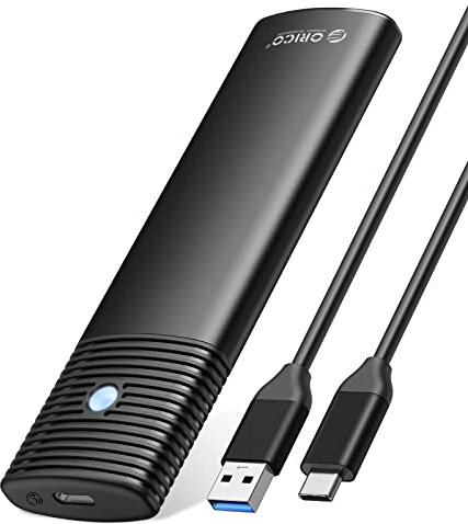 ORICO M.2 NVMe SATA SSD Enclosure Adapter Tool-Free, USB C 3.2 Gen 2 10Gbps NVME, 5Gbps NGFF SATA PCIe M-Key(B+M Key) 2230/2242/2260/2280, Aluminum External M2 Reader Support UASP Trim- BK(G2A)