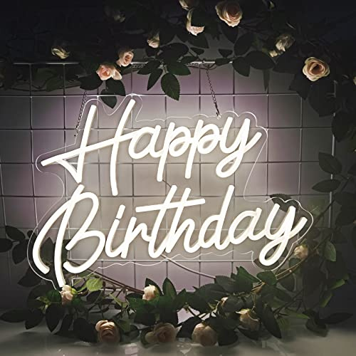 Happy Birthday Neon Zeichen Warmes Weißes LED Neon Nachtlicht Geburtstagsparty USB Betrieben Dekorativ Für Party Dekor 5v 16.5*11