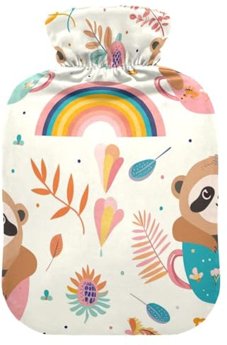 Curious Koala Wärmflasche und Bezug weich warm für Winter Bett Hand Hals und Schultern 2L
