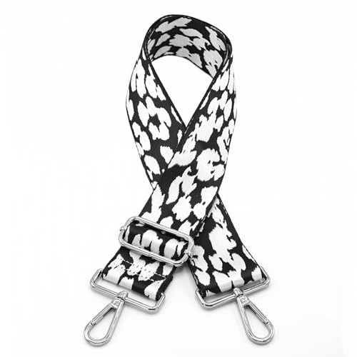 Angtex Taschengurt für Damen-Handtaschen (Leopard schwarz-weiss)