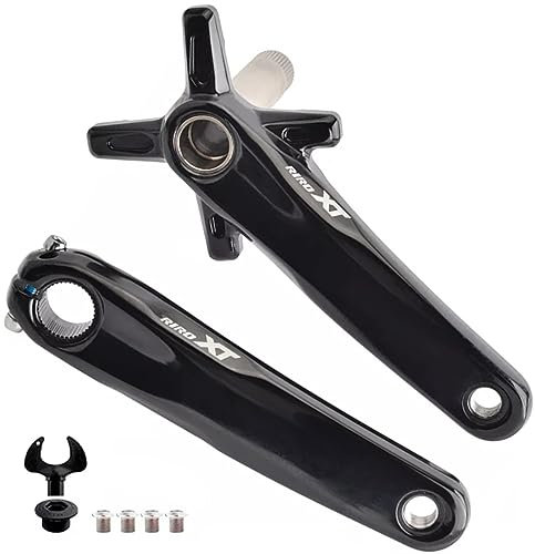 Kurbelgarnitur 104 BCD Mountainbike Single Speed Kurbelgarnitur 170/175mm MTB MTB Hohl Integrierter Kurbelsatz 4 Klauen Aluminiumlegierung Kurbeln Links und rechts (Farbe: 175mm)