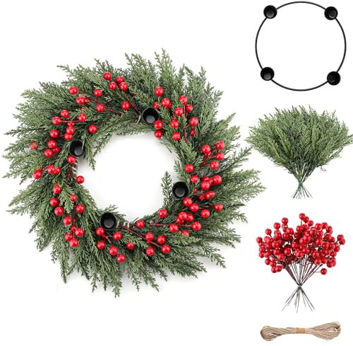 Kritkin Adventskranzring zum Selbermachen, Adventskranz, Kerzenhalter, traditioneller katholischer Adventskranz, Weihnachtsdekorationsset für Kirche, Tischdekoration, Weihnachtsdekoration, Geschenk