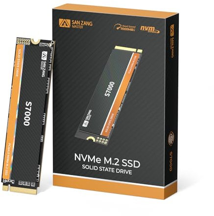 SAN ZANG MASTER SSD M.2 NVMe, 4 TB SSD interno para videojuegos, hasta 7000 MB/s, disco duro PCIe Gen4 M.2 2280, flash NAND 3D, unidad de estado sólido para juegos de PS5 y procesamiento de gráficos,