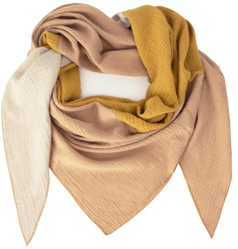 Glamexx24 Damenschal Damenhalstuch viele Farben Unisex Dreiecksform Herbstschal Sommerschal dünner Schal Weich viele Farbkombinationen Leichter Schal