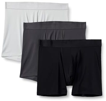Amazon Essentials Calzoncillos Tipo Bóxer de Microfibra Suaves y Ajustados Hombre, Paquete de 3