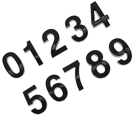 Housoutil 10 Pezzi Caratteri 3d in Materiale Abs Adesivi Sostituibili Per Orologio Da Parete Accessori Per Uso Residenziale e Commerciale