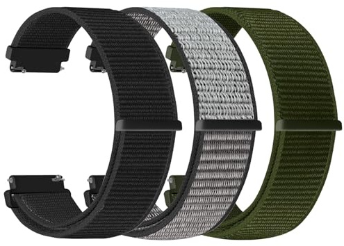 YCHDDER 24mm Nylon Armband für Garmin Venu X1/Suunto 9/9 Baro/Spartan Sport/9 GPS/9 Spartan/9 Titanium/D5/7/TicWatch Altas/Pro 5/Pro 5 Enduro/iTouch AIR 4 41mm 46mm/AIR 3 44mm/G-shock ga2100