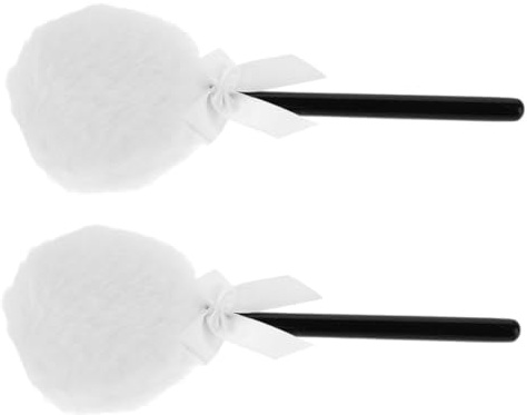 BESTYASH 2stücke Puderquaste Für Damen Make-up-quaste Mit Langem Griff Weiche Kosmetikquaste Zum Aufstäuben Lose Puderquaste Für Gesicht Und Körper Puderapplikator Für