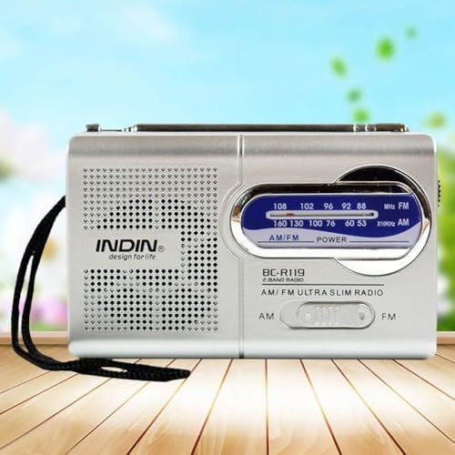 Mini Radio Am/FM Portable RéCepteur Mondial D’Antenne TéLescopique RéCepteur Mince De Poche Construit dans Le Haut-Parleur
