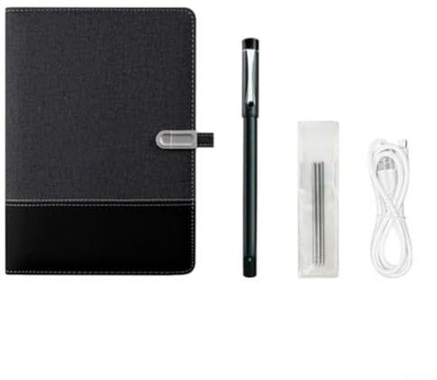 Yhenlovtt Digital Notebook Set Smart Pen Real-Time Sync Handwriting to Text Conversion Compatible Portable Design ABS Material Writing Digital Kit(smart pen + paper)