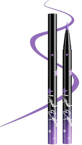 Violet Mat Liquide Crayon Yeux, Highly Pigmented Silky Eyeliner Waterproof | Eyeliners Pen Longue Tenue 24H, Résistant aux Bavures, Séchage Rapide Multi-purpose Coloré Maquillage Femme pour Cosplay