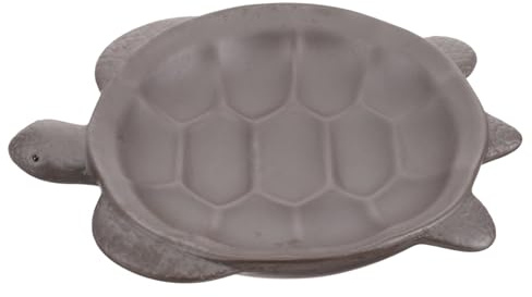 AKOOSY Ceramic Plant Saucer and Tray for Pots 8 Inch, Turtle Shape Flower Pot Water Tray for Indoor Bonsai and Green Plants, Reusable Moisture Catcher Planter Base