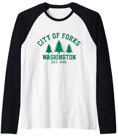 City of Forks Washington Raglan Baseball Tee
