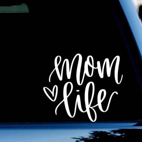 6x5.35inch Mom Life Autoaufkleber – Lustiger Hund Sticker Für Auto, Fenster, Heckscheibe, Selbstklebend & Wetterfest