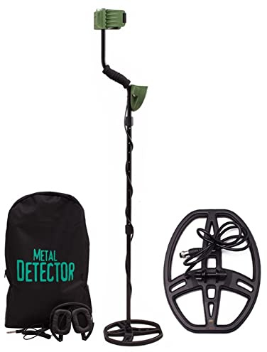 Metal Detector, Alta sensibilità MD6350 Metal Detector professionale della metropolitana Cerca con impermeabile Coil e cuffie Pinpointer Hunter oro(Yellow)