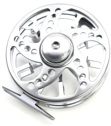 Metall Fliegenrolle, Fliegenfischrolle Fliegenfischerrad 5/7 7/9 9/10 WT Fliegenfischerrolle Aluminium-Fliegenrolle CNC-maschinell geschnitten Große Druckguss-Stream-Angeln(5-7(85mm))