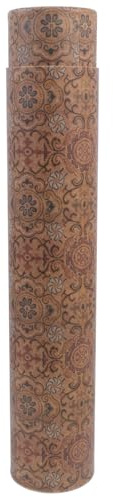 balacoo Scatola per Pezzi di Calligrafia Telescopica in Cartone Motivo Floreale, Tubo Porta Poster Regolabile Diametro 6 Cm, Contenitore per Conservazione e Trasporto Opere d'Arte e