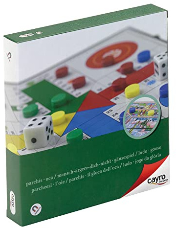 Cayro - Parchís y Oca - + 5 Años - Modelo Magnético - Doble Juego de Mesa para Niños y Adultos - con Cajones para Guardar Las Fichas - 2 a 4 Jugadores