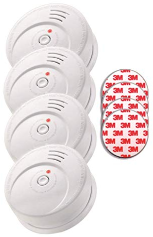 Jeising GS506 G 4er Set Rauchmelder KRIWAN Zertifiziert EN14604 mit 10 Jahre Batterie inkl. 4 x Magnetbefestigung Magnetopad