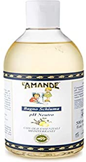 L'AMANDE - Bagnoschiuma Uomo e Donna con Olio Essenziale Rosmarino e Limone, Docciaschiuma Gel Detergente e Idratante Corpo - Bagno Schiuma Delicato e Naturale a Ph Neutro per Pelli Sensibili, 500 ml