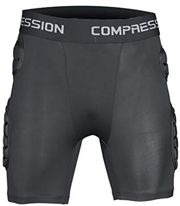 QIKEGooods Men's Goalkeeper Padded Shorts Football Protective Gear Set Training Suit for Soccer Rugby Basketball Paintball Hip Protector Shorts