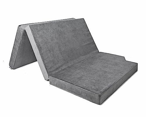 Premium Schlafauflage für V-Klasse & Marco Polo | Klappmatratze 200x108x10 cm, Dunkelgrau | Faltbare Matratze für Bus, Faltmatratze Camping